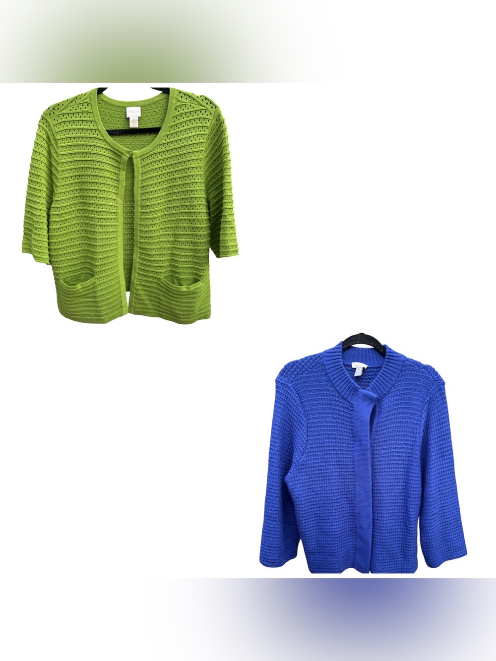 Chico's Royal Blue Cardigan waffle knit/Chico’s cardigan bundle sz 2